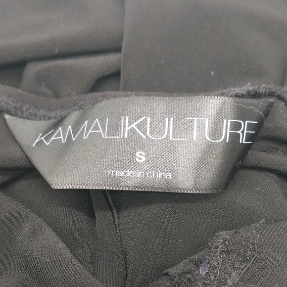 Norma Kamali Kamalikulture Black V Neck Poly Spandex Mini Dress Size Small - Picture 4 of 6